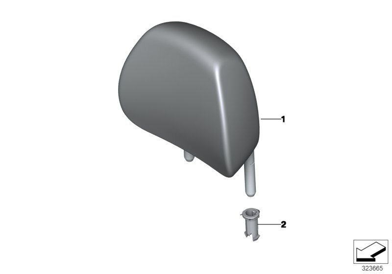Rear seat head restraint