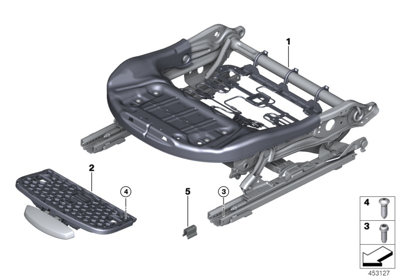 Seat, front, seat frame, electrical