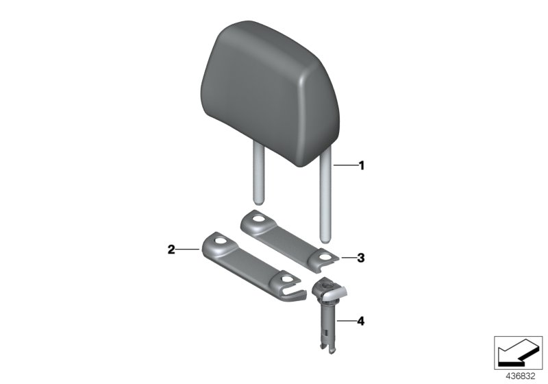 Rear seat head restraint