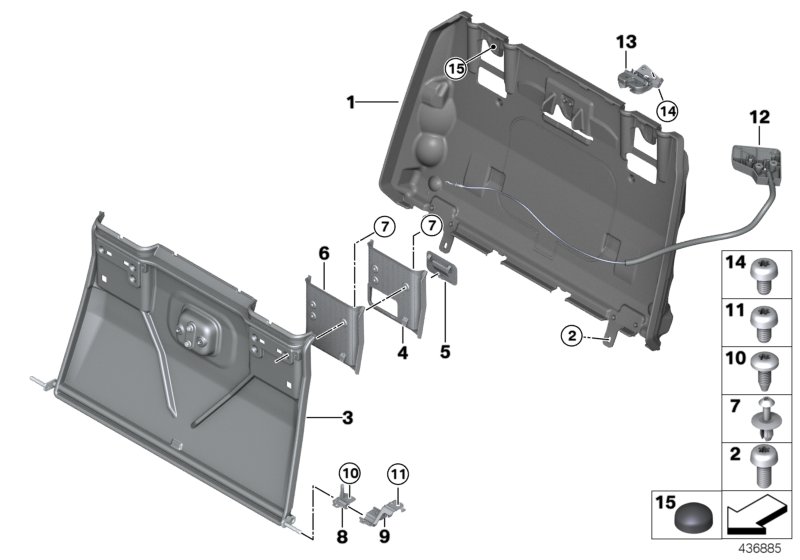 Seat, rear, seat frame