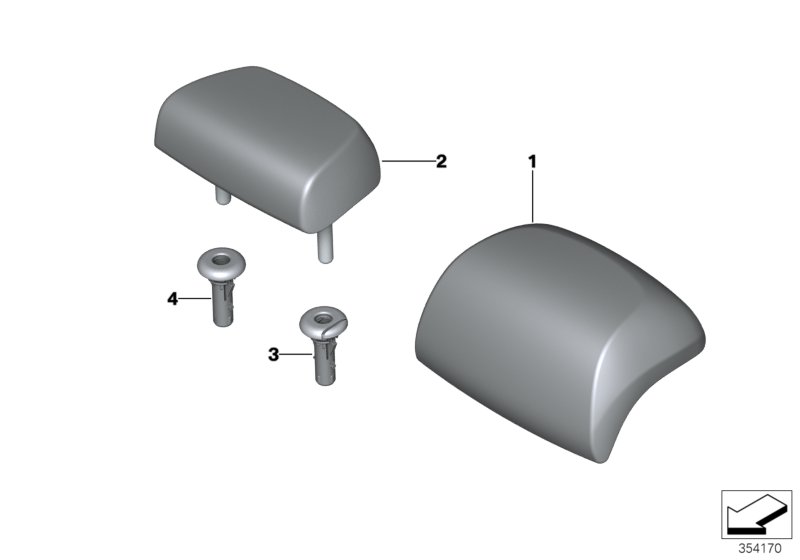 Rear seat head restraint