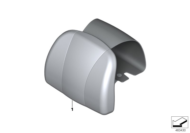 Headrest cushion, rear