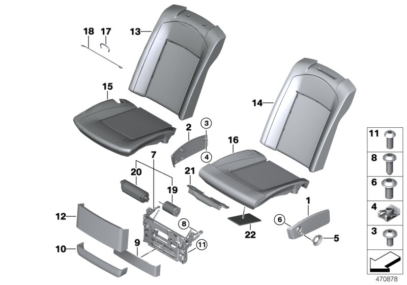 Rear seat calf rest Business