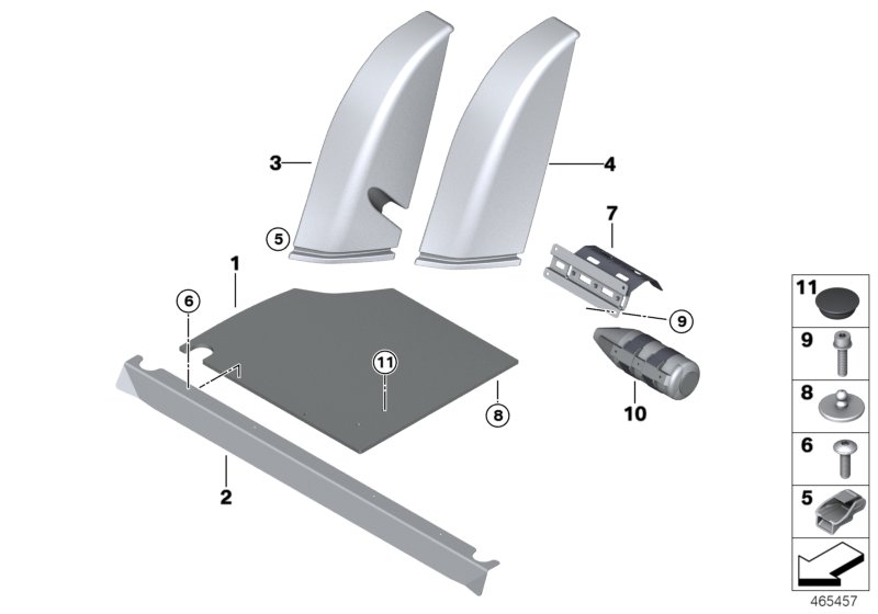 Seat, rear, seat trims