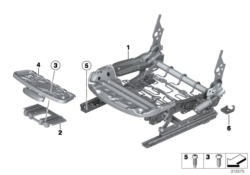 Seat, front, seat frame, electrical