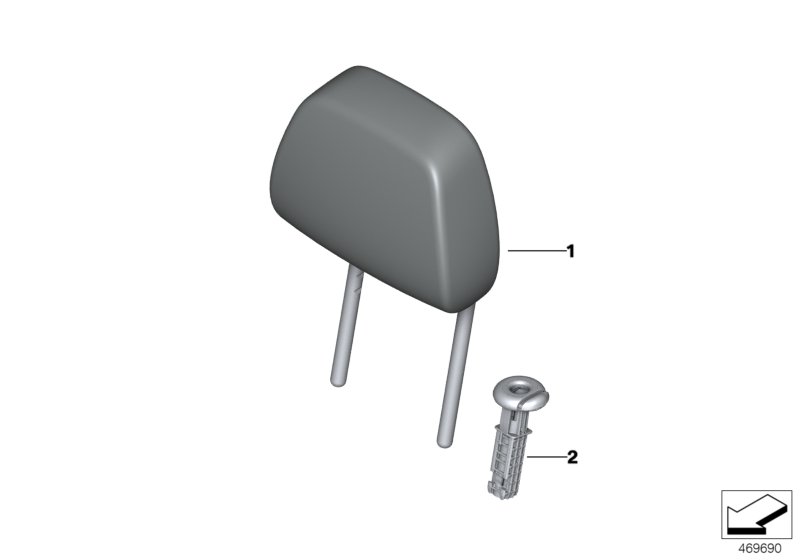 Rear seat head restraint