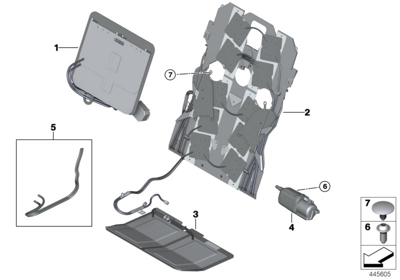 Seat, front, lumbar - massage function