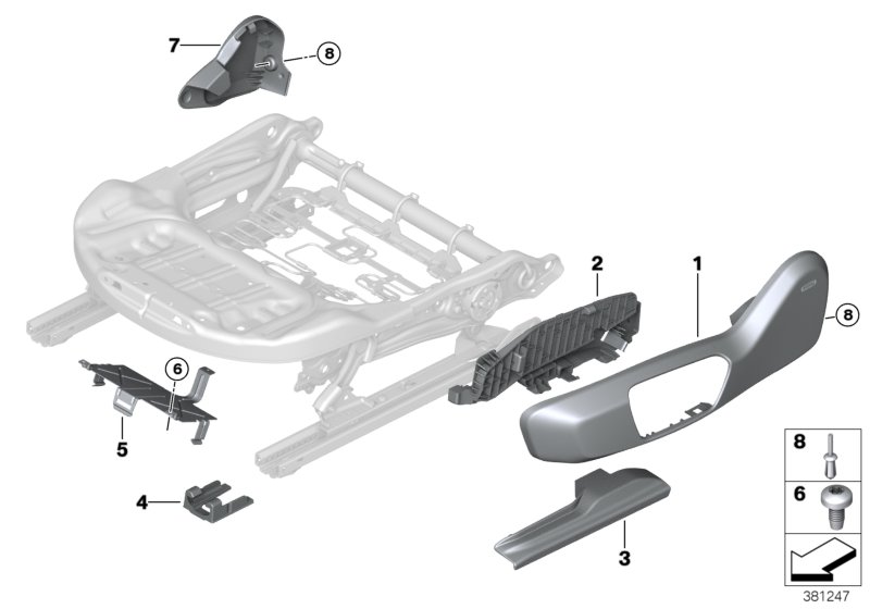 Seat, front, seat panels, electrical