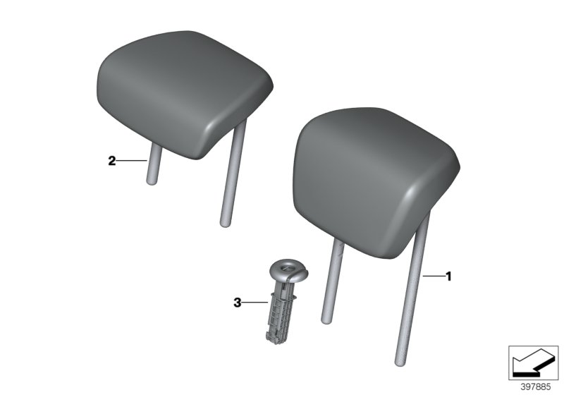 Rear seat head restraint