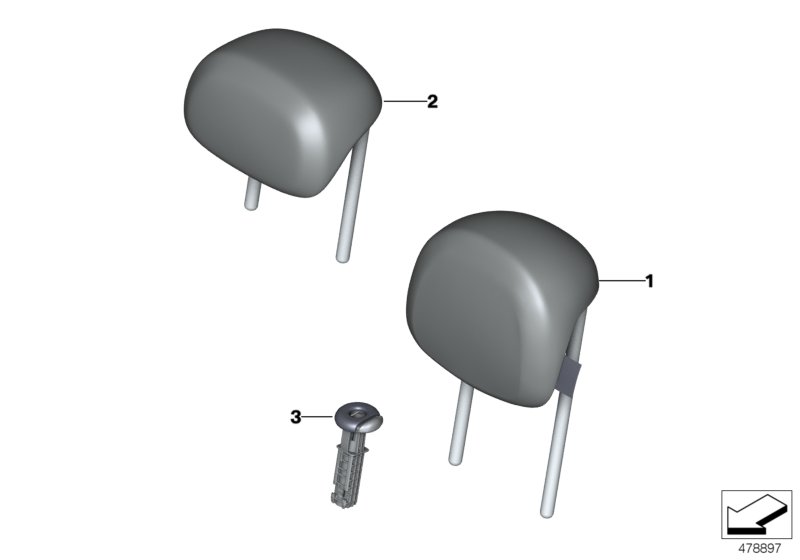 Rear seat head restraint