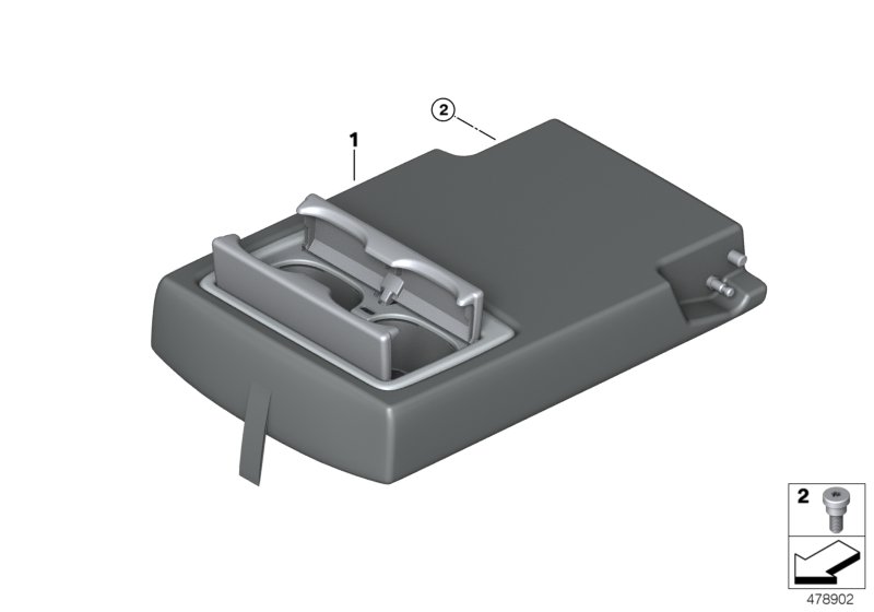 Rear seat centre armrest