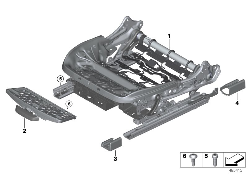 Seat, front, seat frame, electrical