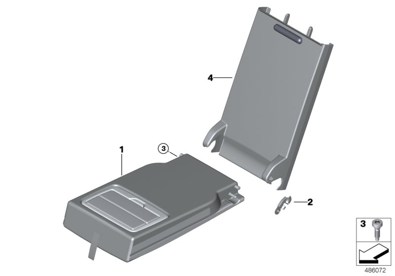 Rear seat centre armrest