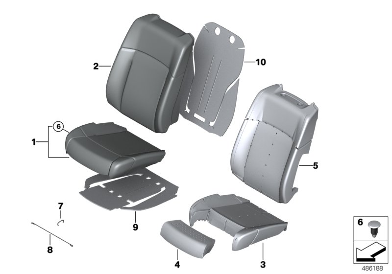 Seat, front, cushion, & cover,basic seat