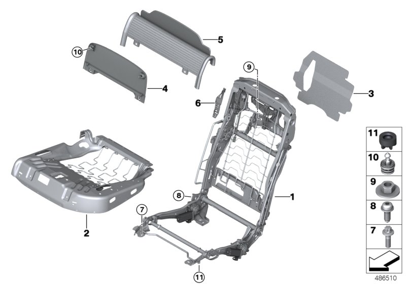 Seat, rear, seat frame, comfort seat