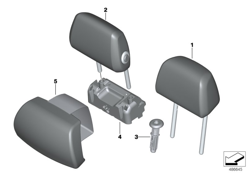 Rear seat head restraint