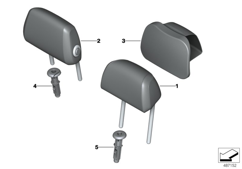 Rear seat head restraint