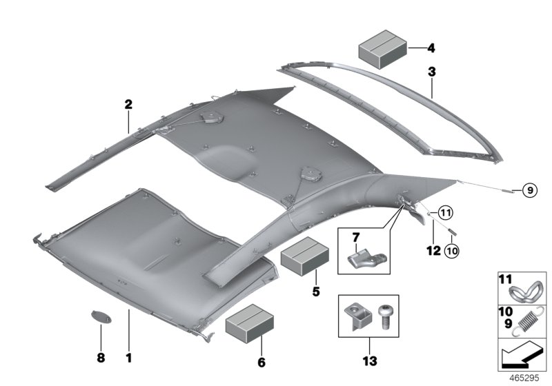 Hardtop, retractable, roofliner