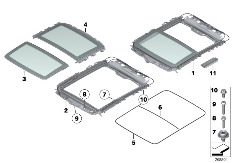 Panorama glass roof