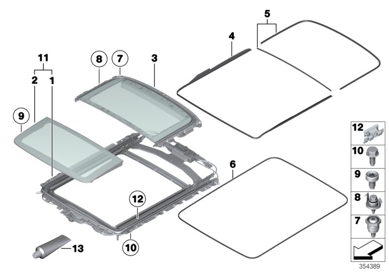 Panorama glass roof