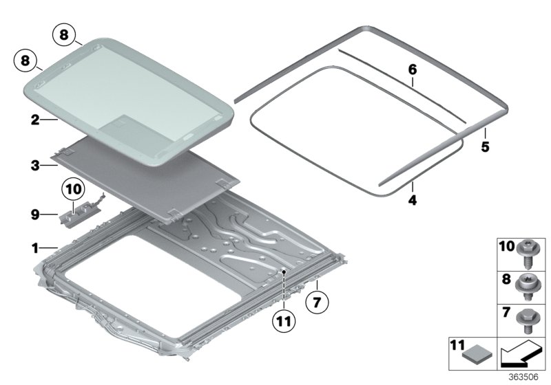 Lift-up-and-slide-back sunroof