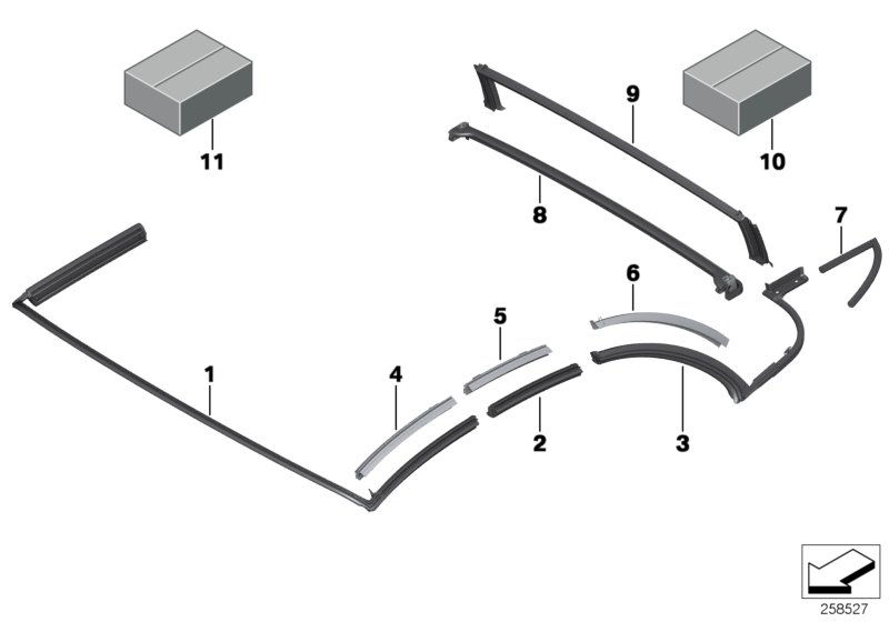 Soft top, seals