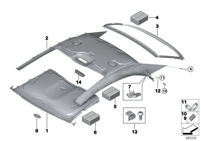 Internal head lining