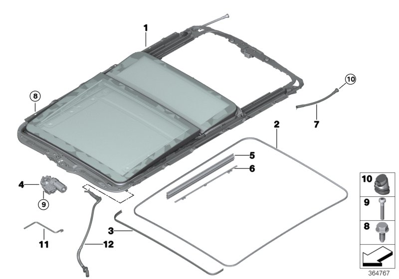 Panorama glass roof