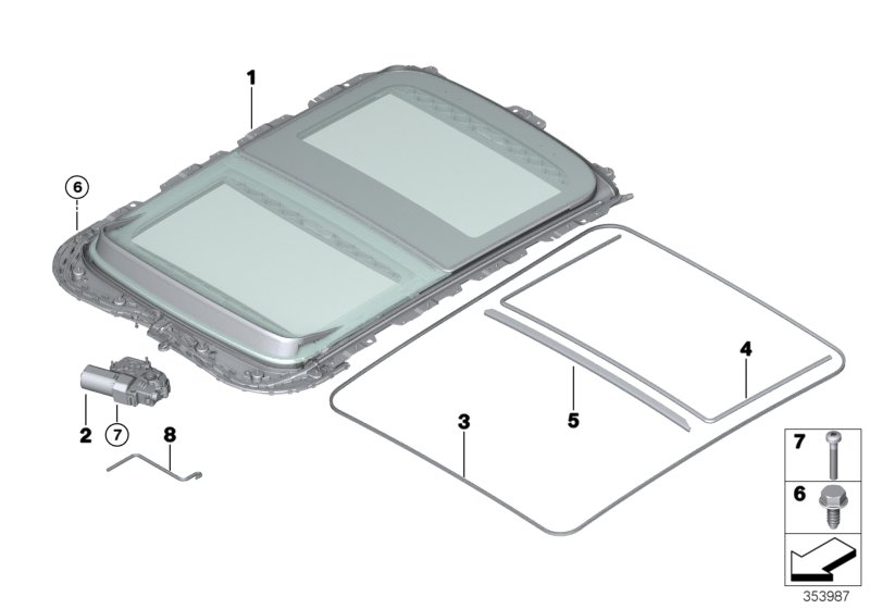 Panorama glass roof