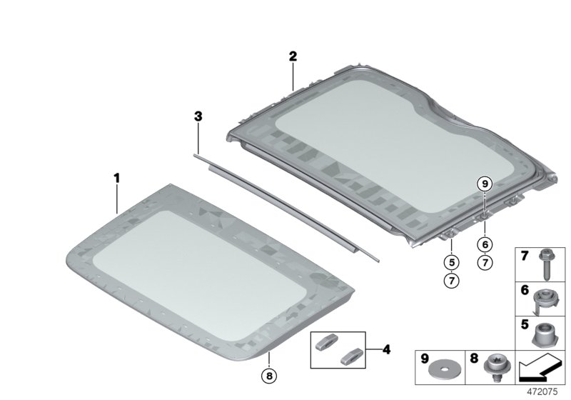 Panorama roof,glass slide/tilt sunr pan