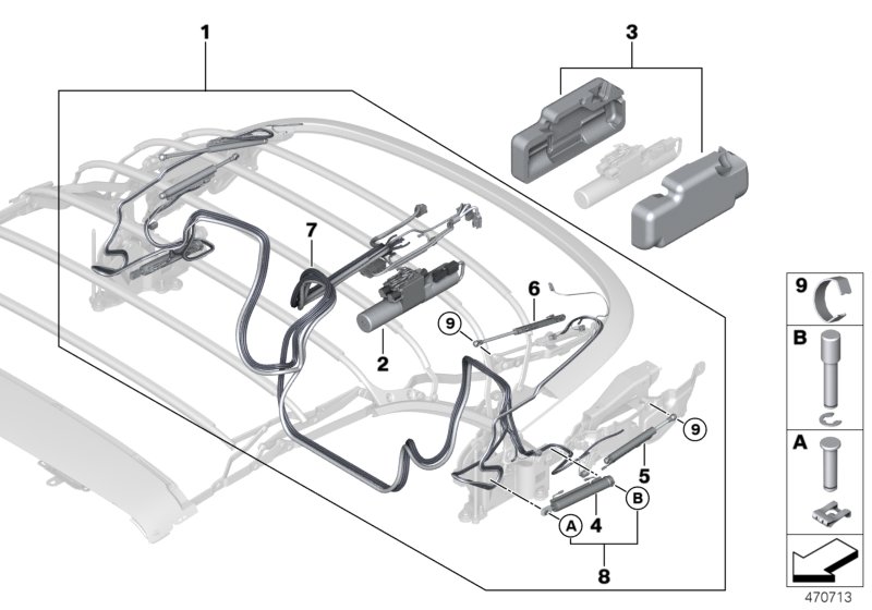 Folding-top, hydraulic