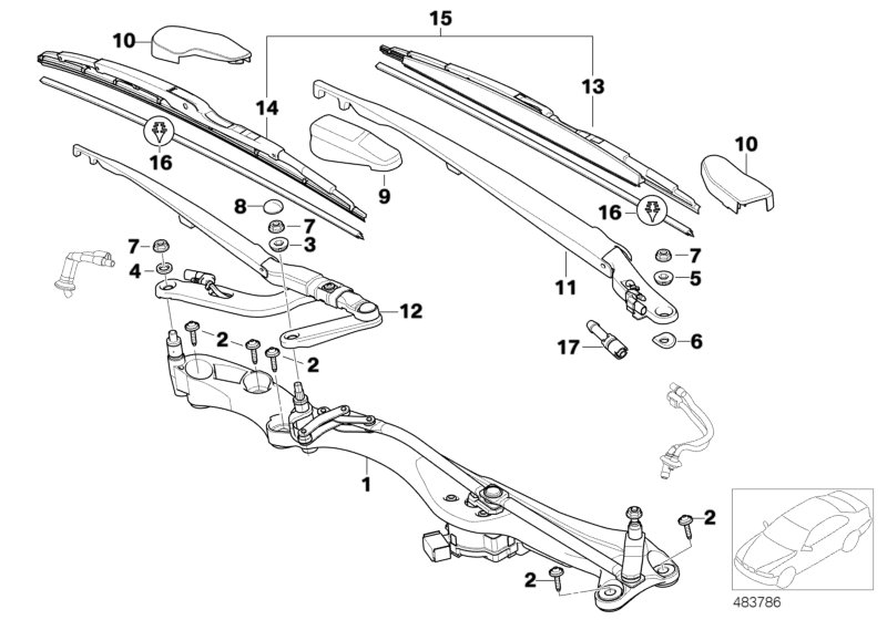 Single wiper parts