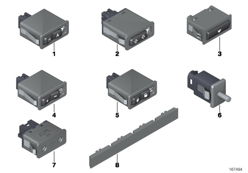 Switches/Sockets, Glovebox