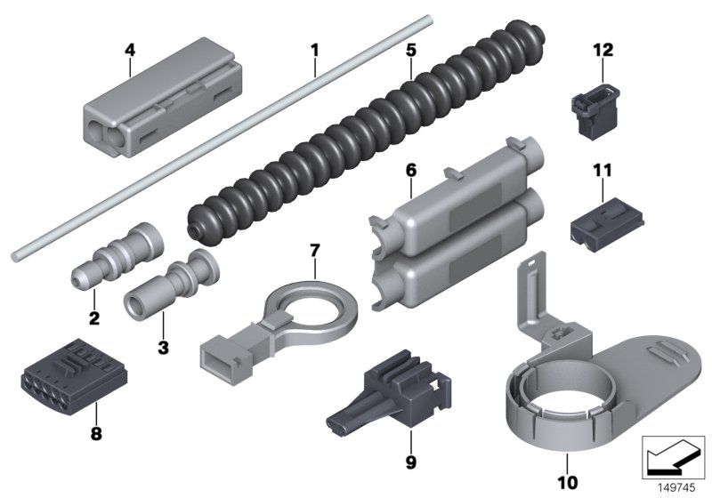 Repair parts, optical fibre cable