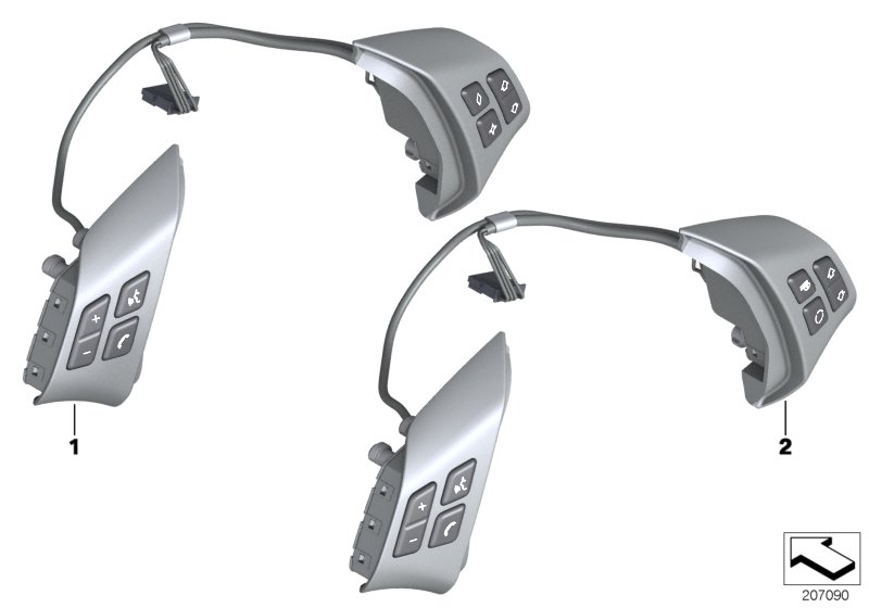 Switch, multifunct. steering wheel