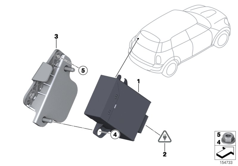 Control unit, mirror folding