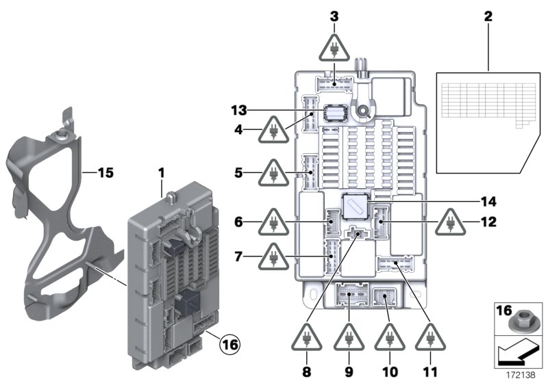 Control unit, fuse box SPEG