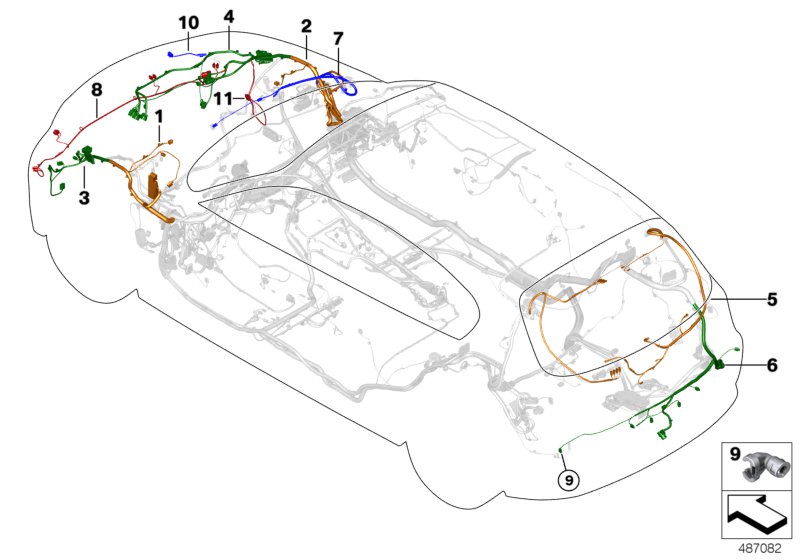 Repair cable main cable harness