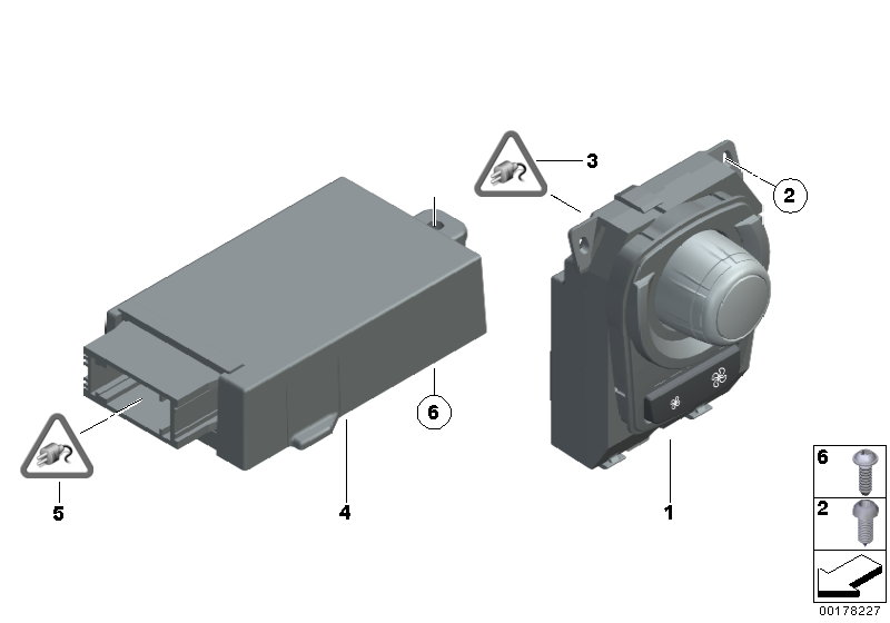Heating/air conditioner actuation rear