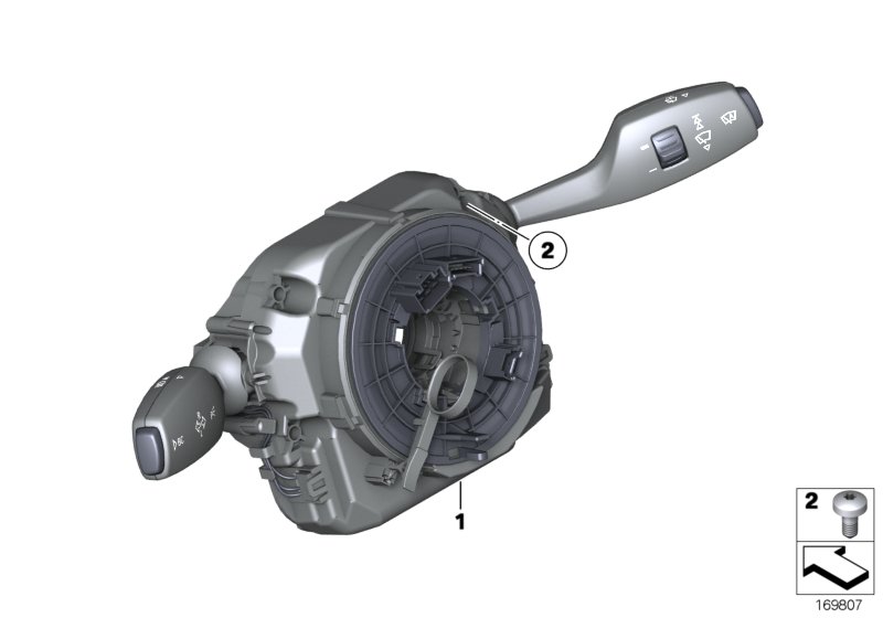 Switch cluster steering column