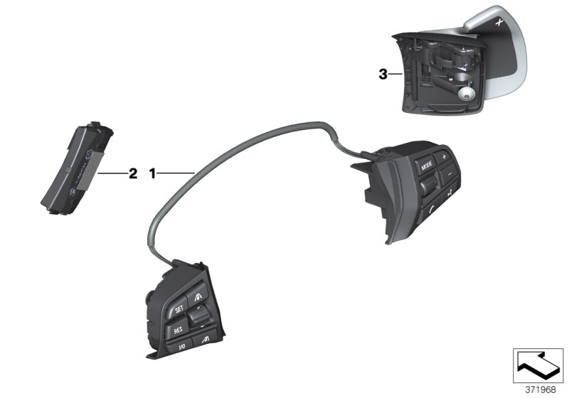 Steering wheel electronic control