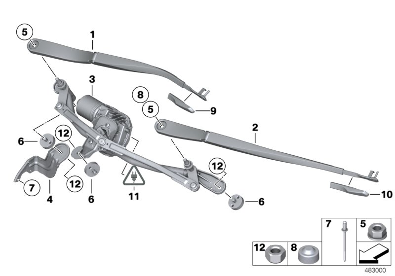 Single wiper parts