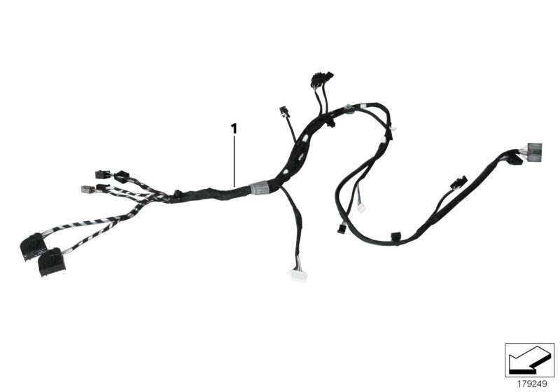 Rear seat wiring set