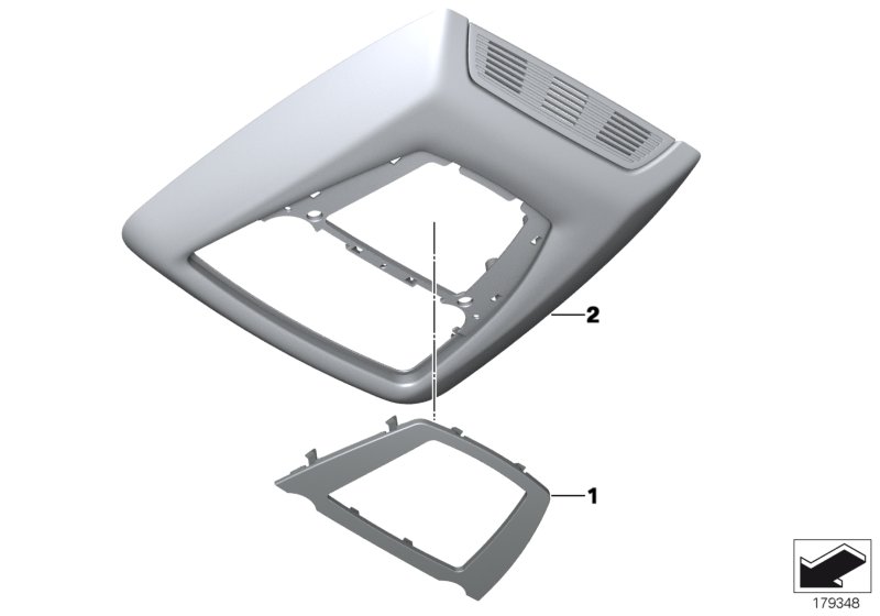 Trim, switch cluster, roof