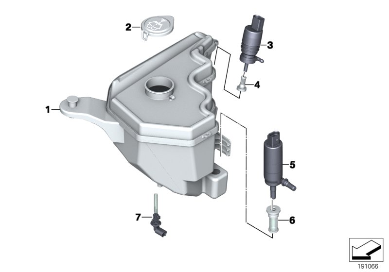 Sep.components f.washer fluid reservoir