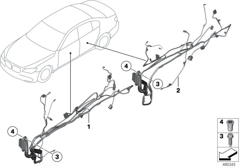 Door cable harness
