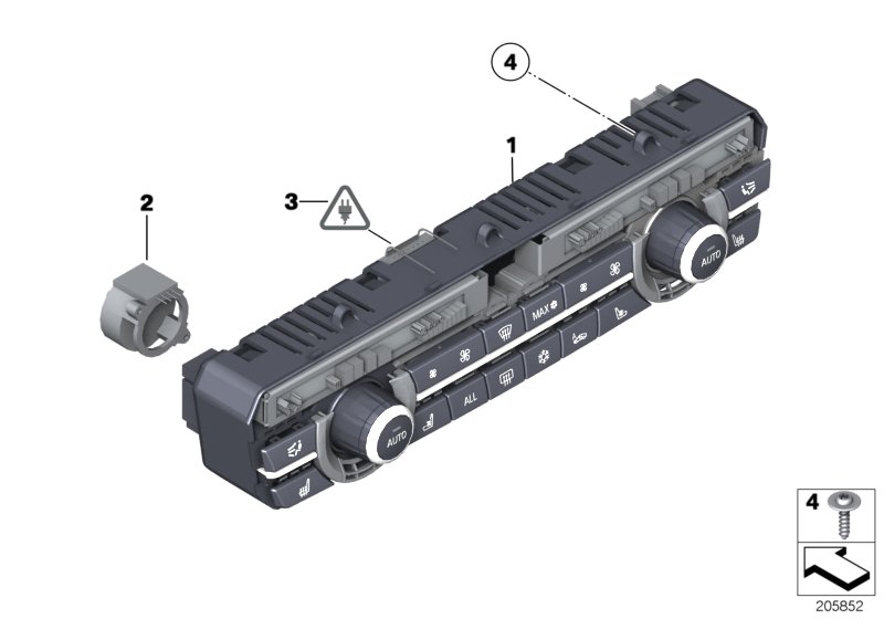 A/C control panel