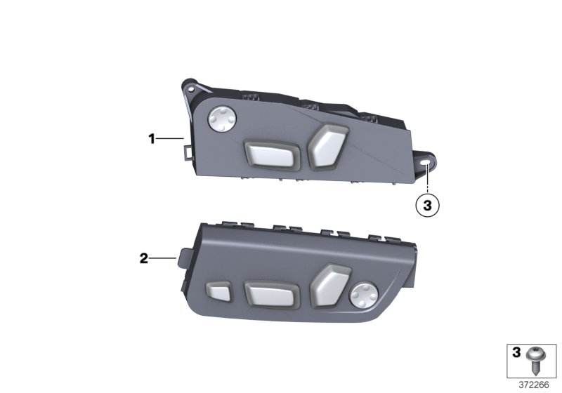 Seat adjustment switch, front