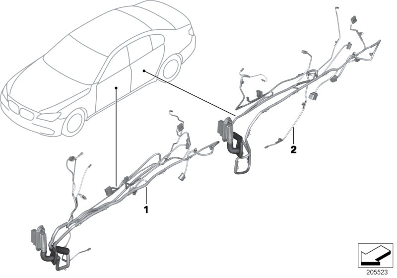 Door cable harness