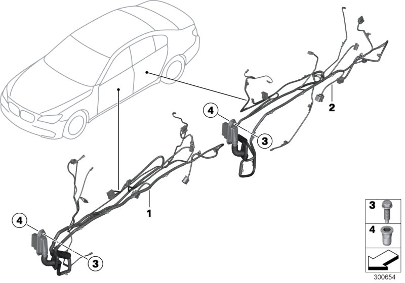Door cable harness